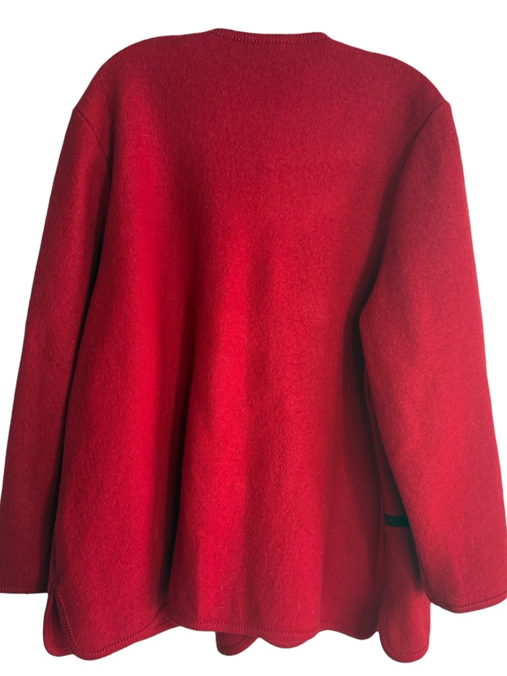 GEISSWEIN Boiled Wool VINTAGE Button-Front Coat/Jacket in Red Size 14 — SO NICE! - Picture 4 of 13